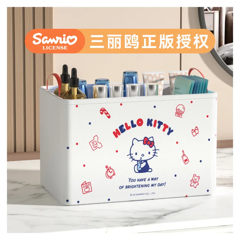 

Sanrio Cinnamoroll Hello Kitty Kuromi Kuromi Desktop Collapsible Storage Basket Dormitory Large Capacity Sundries Storage Basket