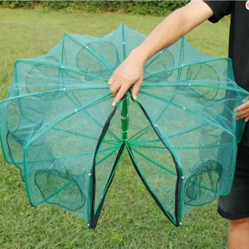Fishing Net Mesh Folded Hexagon Octagon 8 Hole Hand Fishing Net
