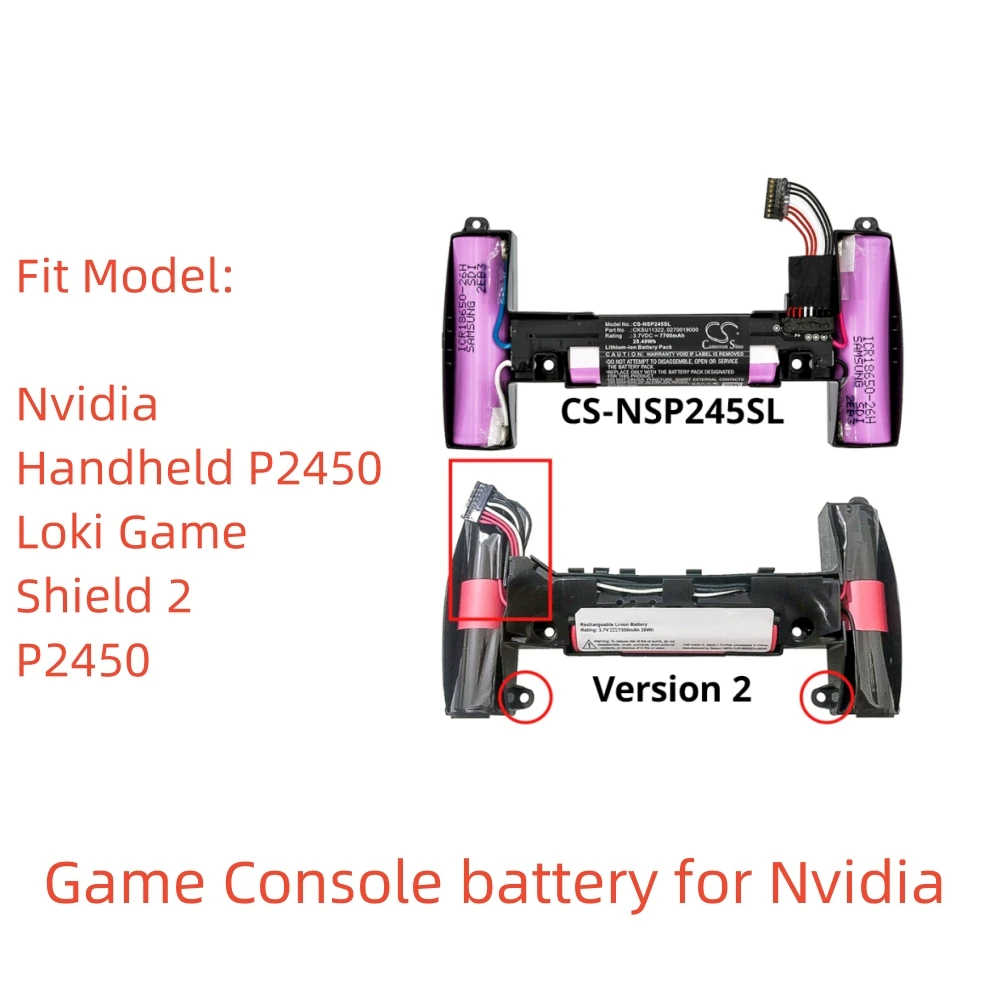Литий-ионный аккумулятор для игровой консоли Nvidia, 3,7 в, 7700 мАч, портативный P2450 Loki Game Shield 2 P2450,CKSU11322 027-0012-000 0270019000