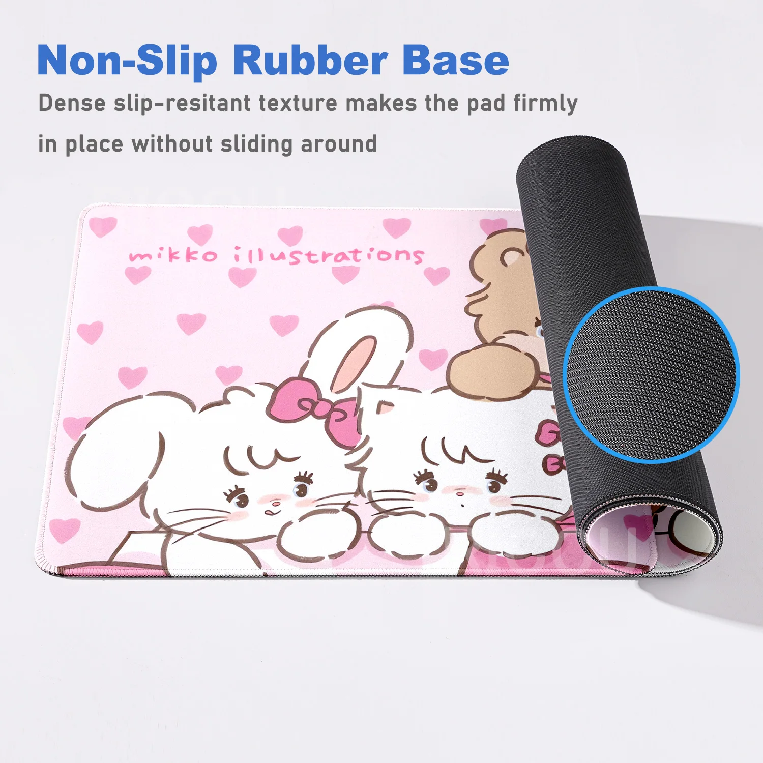 Enhanced Product Title:  
Kawaii Cartoon Desk Mat - Cute XXL Gaming Mouse and Keyboard Pad
