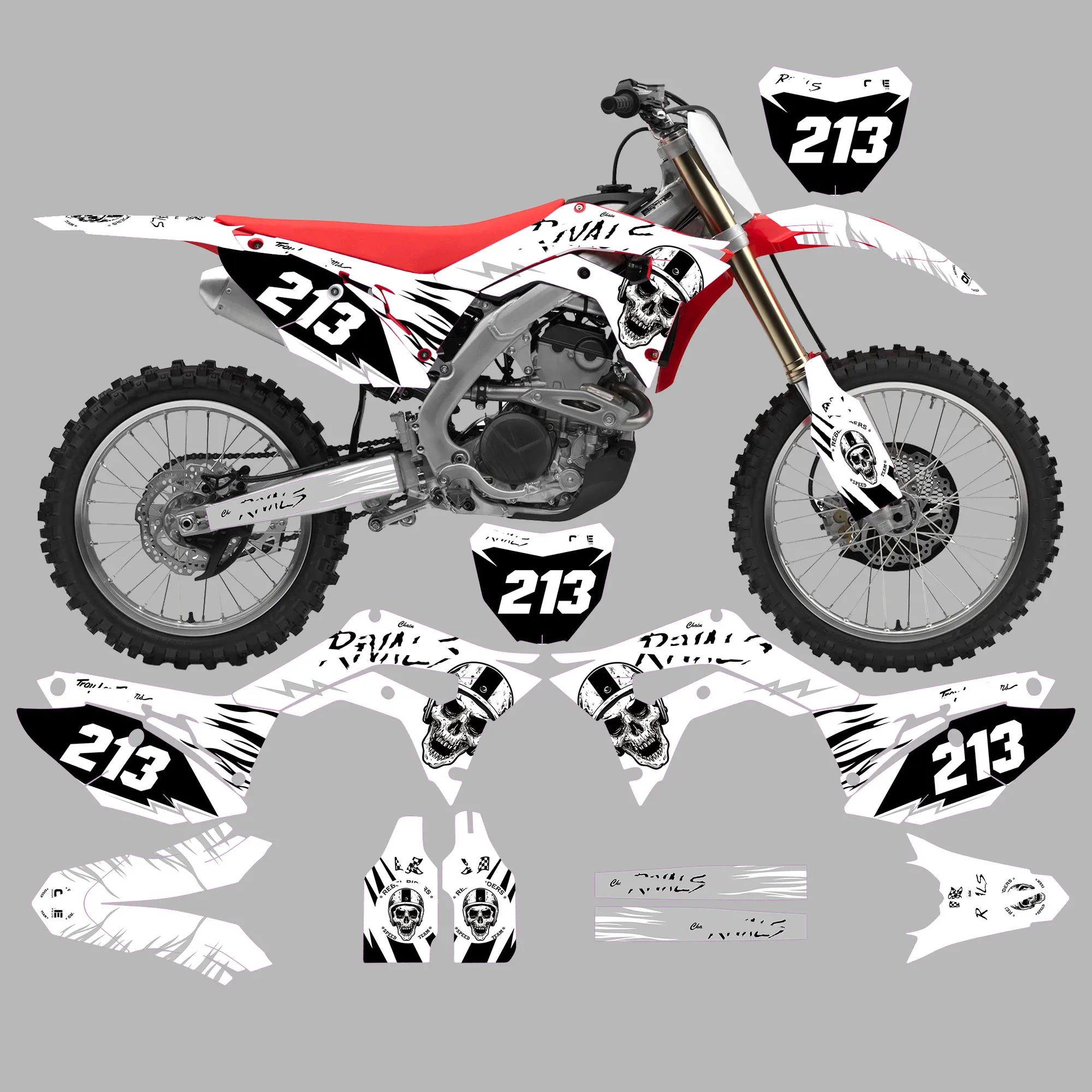 Graphic Kit for    2018-2020CRF 250R     2017-2020 CRF450R     2017 2018 2019 2020     Motocross Decals Sticker