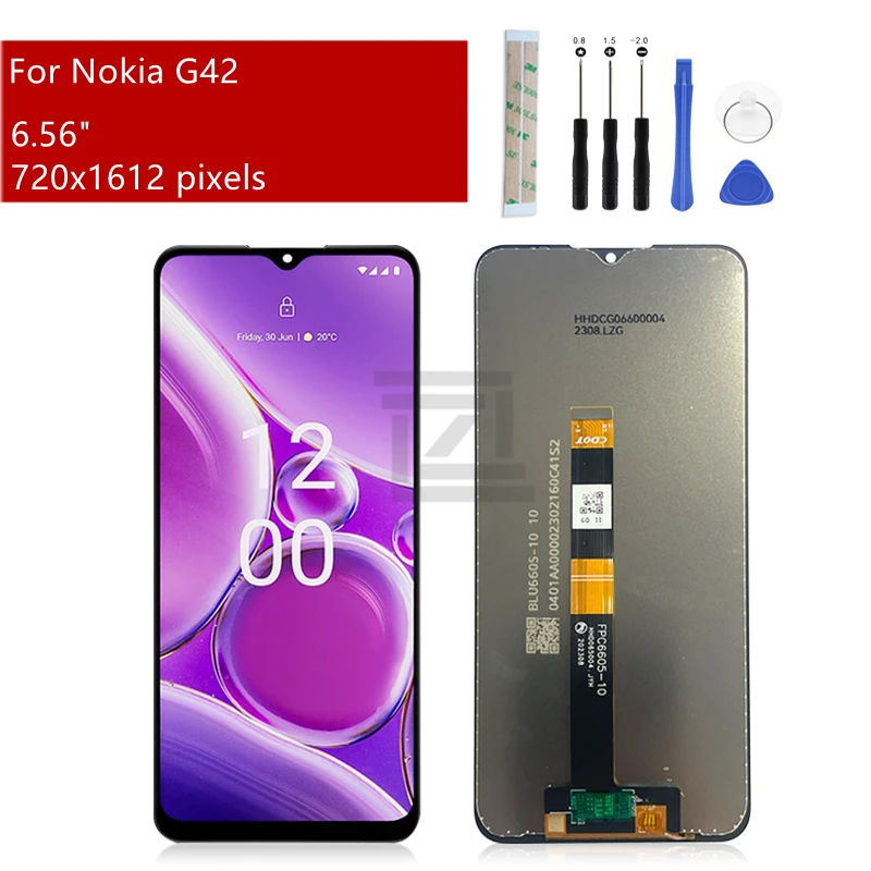 Per Display Lcd Nokia G42 Con Gruppo Digitalizzatore Cornice Per Parti Di Riparazione Di Ricambio Touch Screen Nokia G42 6.56"