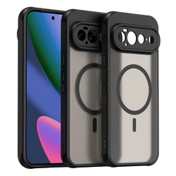 Magnetic Translucent Frosted Matte Waterproof Protective Phone Case - Google Pixel 11 (Black)