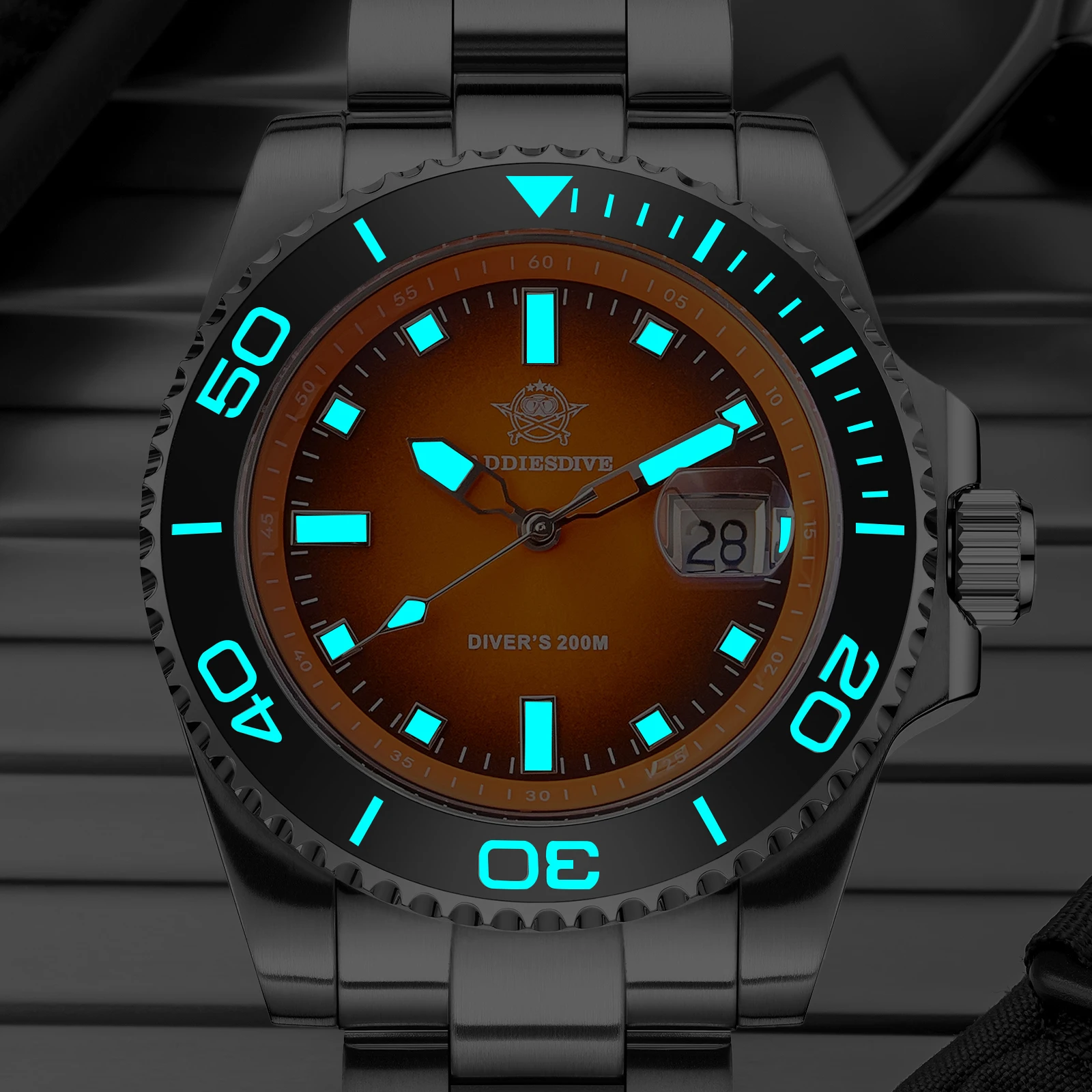 【残り１本】ADDIESDIVE　ヨット200m ADDIESDIVE Luxury Fashion Men Clock 200m Waterproof Luminous