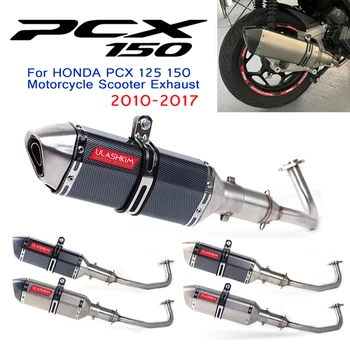 Motorcycle Escape Exhaust For HONDA PCX 125 150 Pcx125 Pcx150 Motorcycle Scooter Exhaust Muffler Full System Middle Pipe