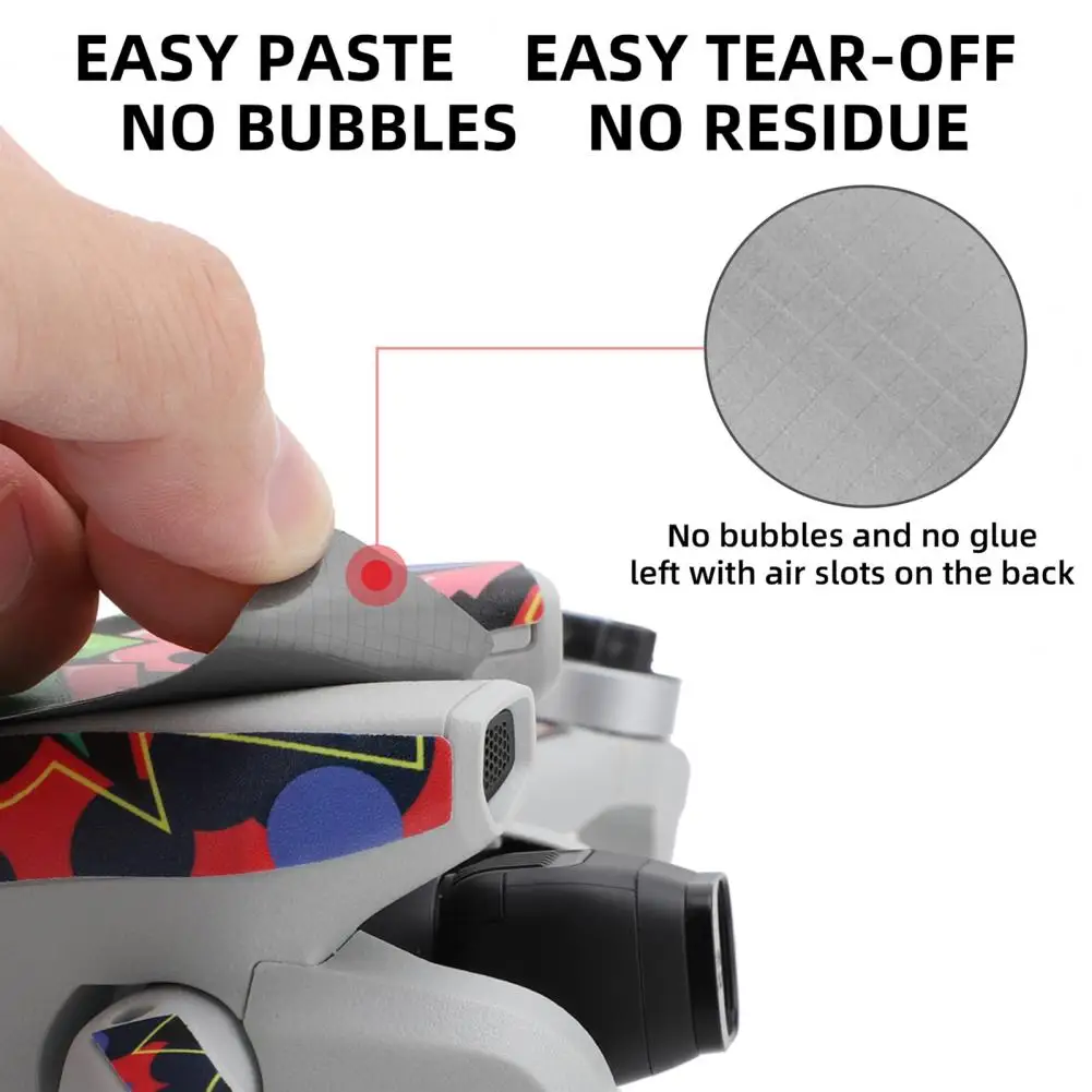 Drone Stickers Without Leaving Glue No Bubbles Effectively Protect The Body Drone Remote Control Sticker Accessory for DJI Mini3