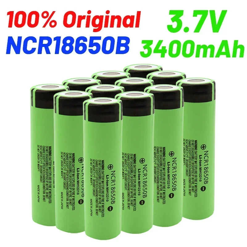 

New Original NCR18650B 3.7V 3400 MAh 18650 Lithium Rechargeable Battery for Flashlight Batteries Batería Recargable 18650