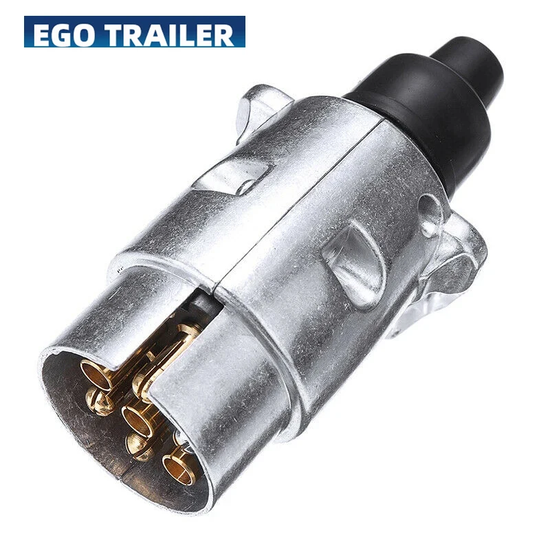 7 Pin trailer connector metal round  male plug 4pcs pressure washer adapter 5000psi male and female 1 4 high pressure washer connector fittings washer hose transfer adapter