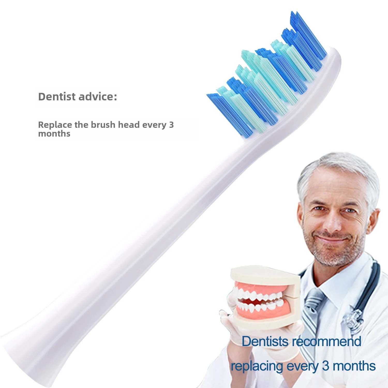 Description Picture 6 of item4 Pcs Replacement Brush Heads For HUAWEI HiLink Lebooo Electric Toothbrush Head Teeth Cleaner and Plaque Removal With Dust Cover