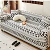Adjustable Elastic Sofa Cover Armchair Protector Corner Large Leaves L Shape Stretch Slipcovers Couch Covers 1/2/3/4/5 Seaters 1