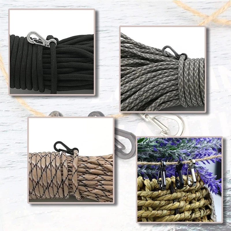 10Pcs/lot Mini Carabiner Camping EDC Survival Climbing SF Spring Backpack Clasps Keychain Paracord Tactical Gear Hooks Key Chain climbing carabiner