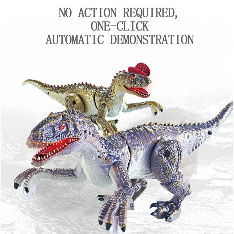 Electric Dinosaur Toy 2.4G Model Luminous Roaring Dinosaur Kids Party Favor 4