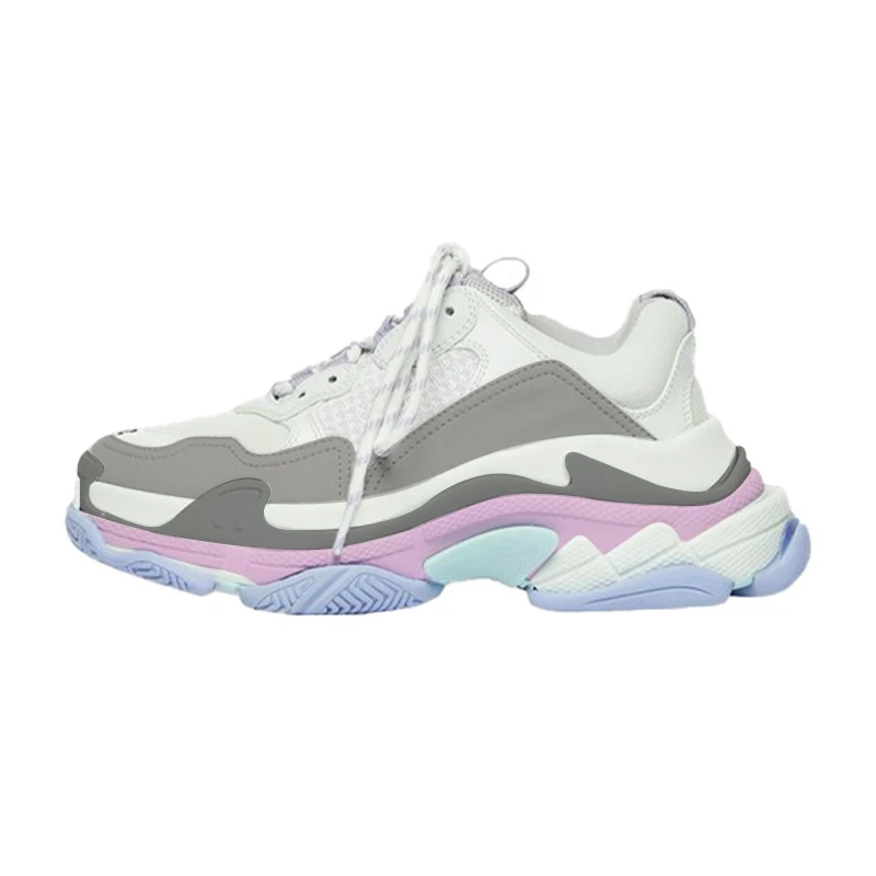 

2024 Brand Design Gray Women Sneakers Fashion New Men's Chunky Sneakers Lovely Pink Dad Shoes Trendy Girls Boys Casual Shoes