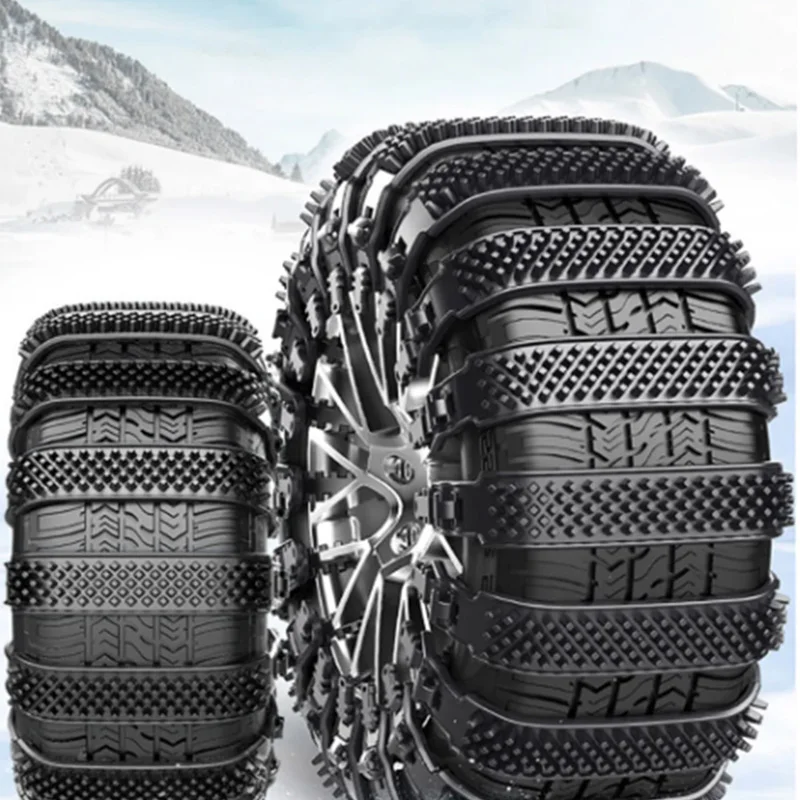 Snow Chain 10 Pcs Tyre Chain Urethane Set Wheel Ties Belts Car Tires Chains Winter Anti-Slip Anti Skid Snow Chains
