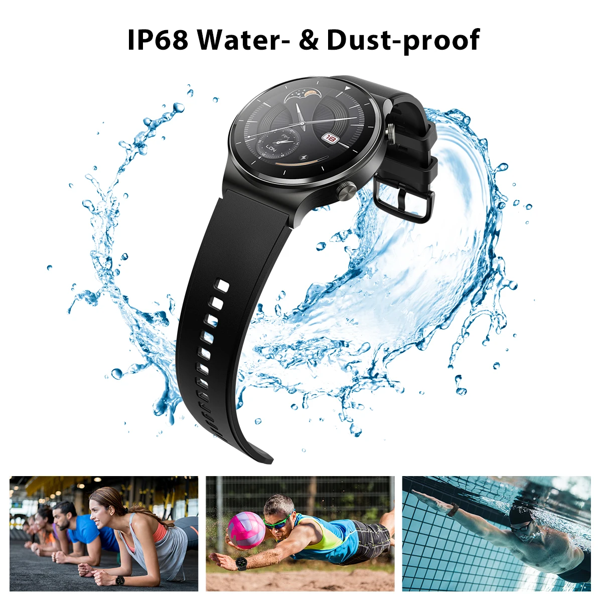 Blackview W30 Smartwatch IP68 Waterproof 260mAh Battery Smartwatch Fitness  Tracker For IOS Android Cellphones for Men Women - AliExpress
