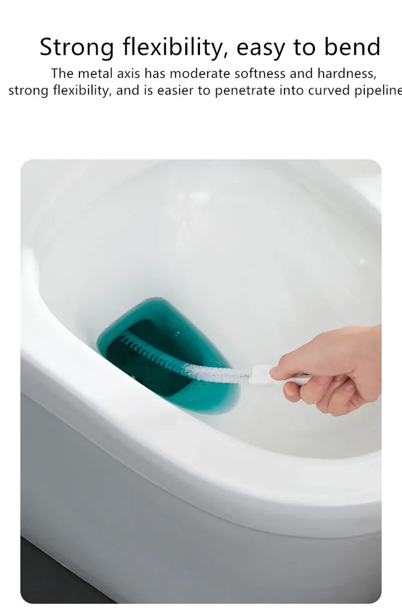 Pipe Dredging Brush Long Clean Kitchen Bathroom Hair Sewer Sink Cleaning Drain Pipe Flexible Cleaner Clog Plug Hole Remover Tool 4