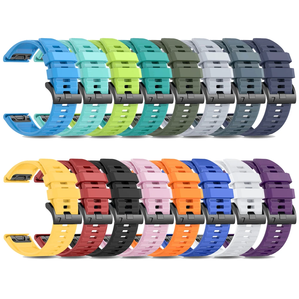 Durable Sports Watch Band with Quickfit Rubber Strap - 26/22mm