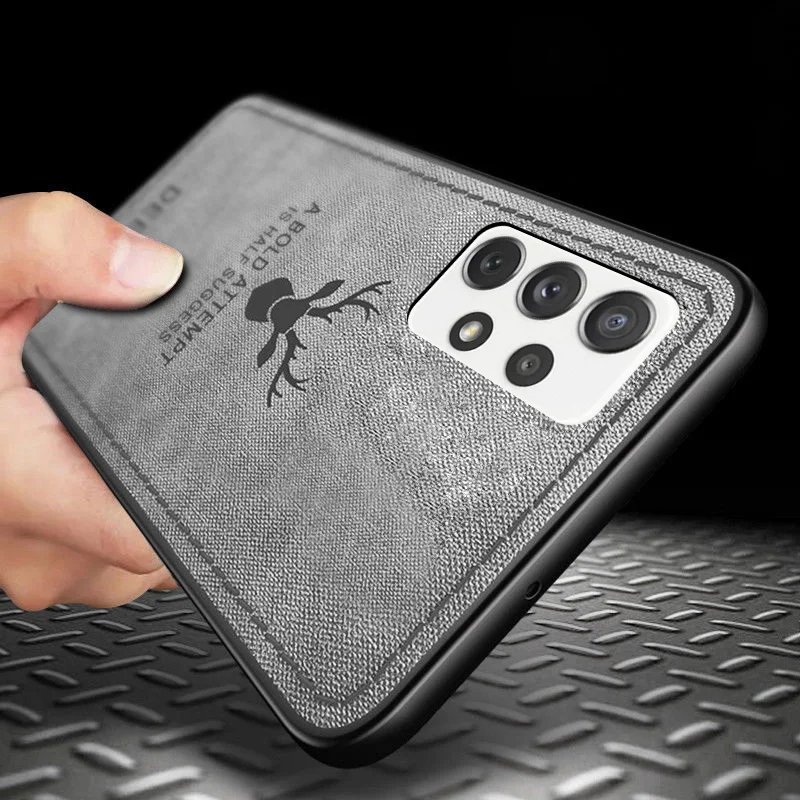 Luxus Stoff Stoff Hülle für Samsung Galaxy S22 S21 S20 FE S10 S9 S8 Plus Note 20 Ultra 10 Pro A51A52 A71 4G A32 A72 Cov_voghion.com