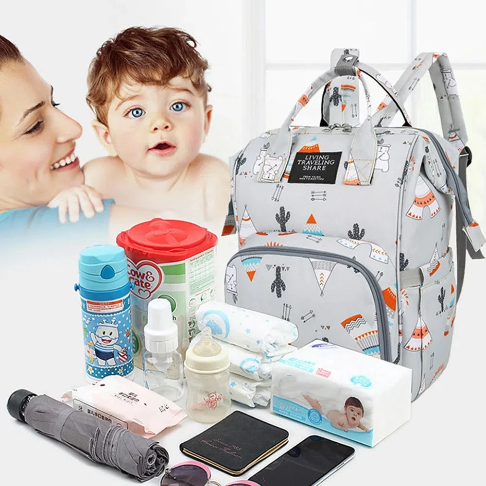 Multifunctional Mommy Backpack Large Capacity Durable Material Travel Backpack Maternity Design Wear-resistant Baby Diaper Bag
