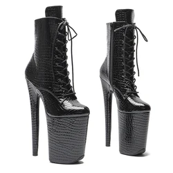 Leecabe  23CM/9inches PU   Pole dance shoes High Heels Pole Dance boot