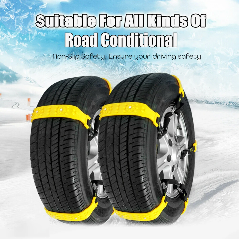 Tire Wheels Chains Endures Abrasion Bears Low Temperature Durable Anti Skid Car Snow Tpu Chains