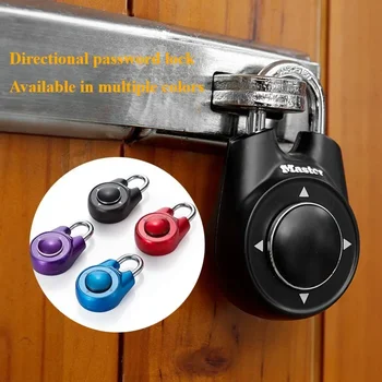 Master Lock 1500ID Portable Padlock Escape Room Gym School Club Cabinet Lock Combination Code Directional Keyless Door Lock 1