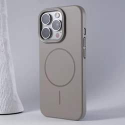 Luxury Matte Shockproof Magsafe Phone Case - Sleek Magnetic Protection for iPhone 13 Mini (Light Gray)