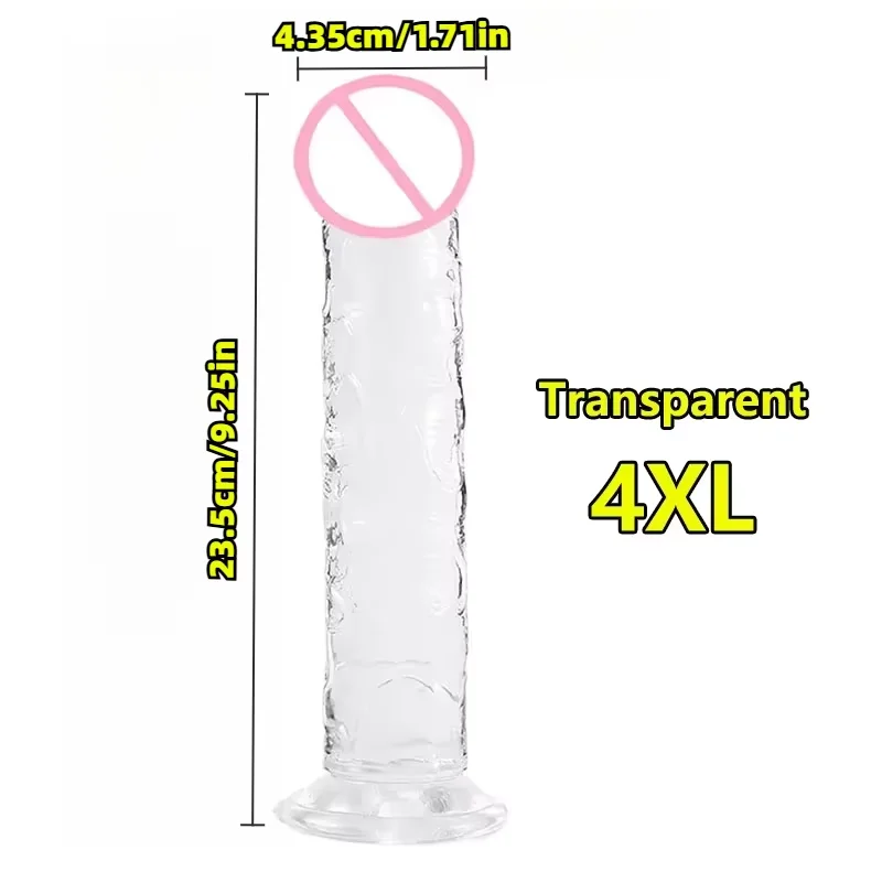 Realistic Soft Jelly Dildo With Suction Cup For Anal Play_voghion.com