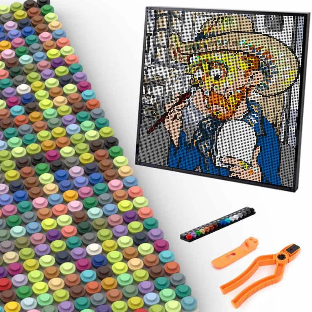 

Building Block Pixel Art Painting Mosaic Drawing 6141 Plate Round 1x1 Color Series Set