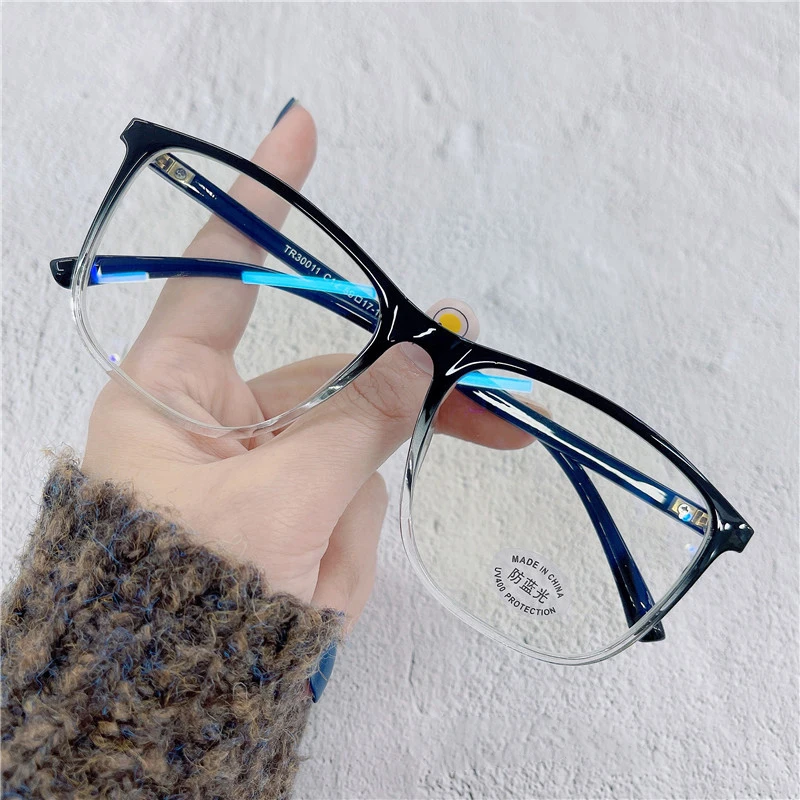 Cubojue 150mm Oversized Reading Glasses Female Men +100 150 200 250 TR90 Eyeglasses Frame Women Male Spectacles for Prescription 2