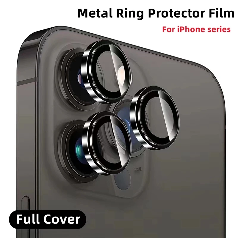 Vetro Di Protezione Dell'Anello Del Metallo Dell'Obiettivo Per Iphone 11 12 13 Pro Max Protezione Dell'Obiettivo Della Fotocamera Su Iphone 12Pro 13Pr