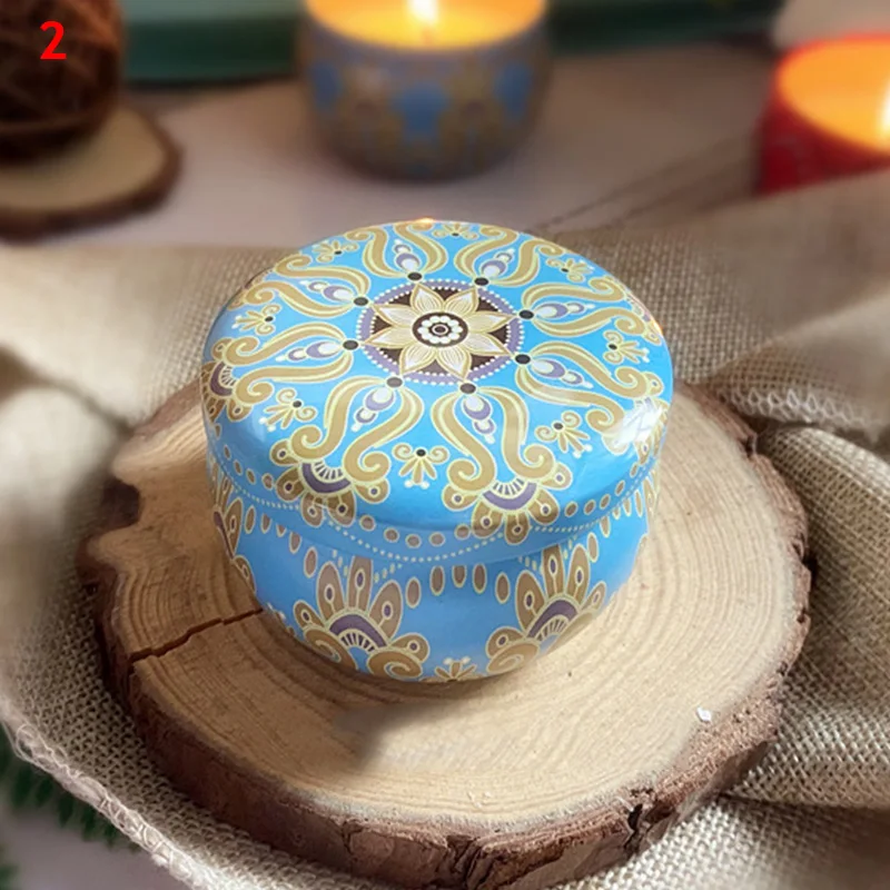 Scented Candles Jar Vintage Flower Candle Jars Soy Wax Fragrance 20 Kinds Scents Wedding Birthday Gift Home Decoration