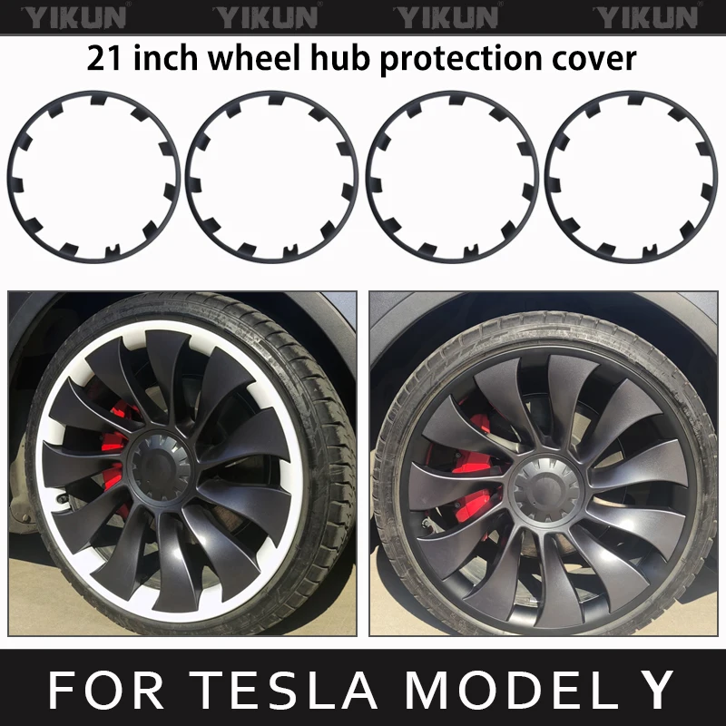 Rim Wheel Hub Protection Patch Protectors ABS Wheel Guard Covers Accessories For Tesla Model Y 21 Inch wheel hub covers,wheel hub caps