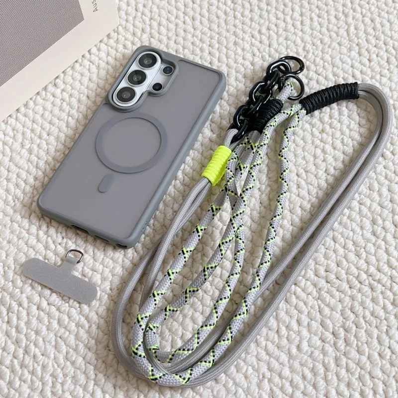 Magnetic Shockproof Crossbody Neck Cord Case with Braided Strap
