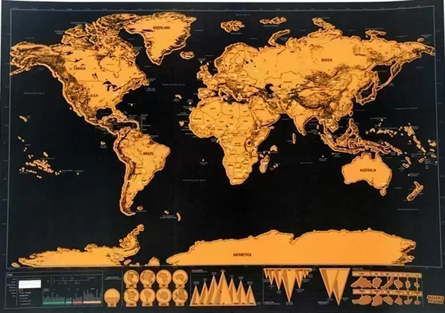 Best selling Amazing World Scratch off Maps - Deluxe Travel Scratch Maps Record Your Travel Footprints - Dropshipping