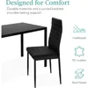 7-Piece Glass Dining Set, Modern Kitchen Table Furniture for Dining Room, Dinette, Compact Space-Saving w/Glass Tabletop 4