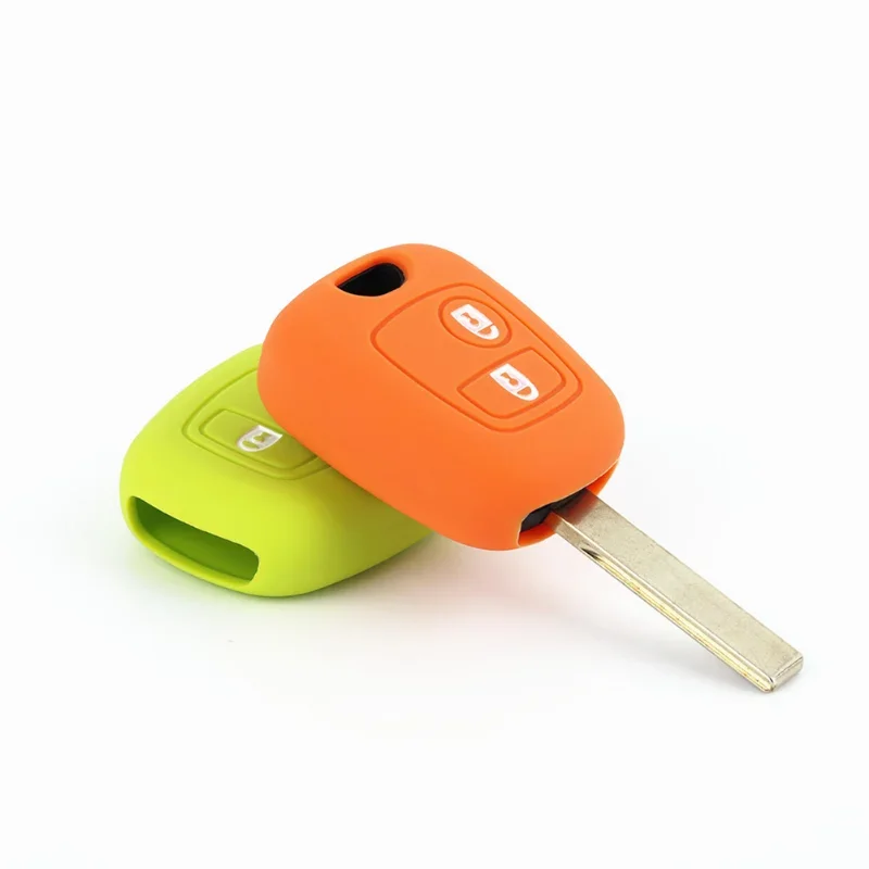 Key case cover key case car key shell Silicone Key Car Case Protector Keys Cover For Peugeot 107 206 207 307 For Citroen C1 C2 C3 C4 Zarra Toyota Aygo Accessories