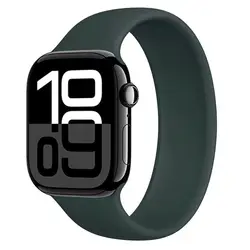 Silicone Solo Loop Strap for Apple Watch Bands - Flexible and Comfortable Bracelet (Deep Green 09)