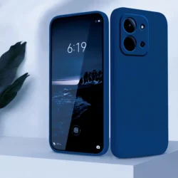 Fashion Solid Colour Shockproof Protective Liquid Silicone Phone Case - Redmi 15C 4G (Deep Blue)