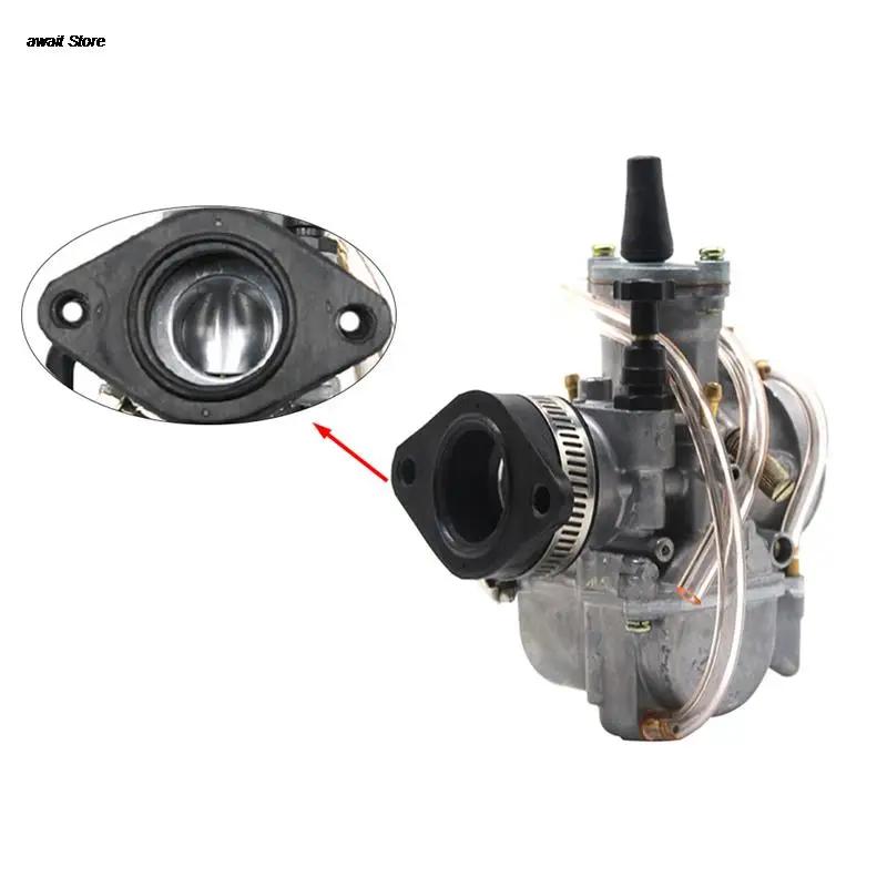 Motorcycle Carburetor Adapter Inlet Intake Pipe Rubber Mat for PWK 28-34mm Carburetor Modification Interface Rubber Hose
