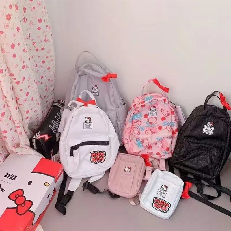 

Kawaii Sanrio аниме фотообои милые Hello Kitty легкие рюкзаки большой емкости сумки для детей игрушки подарки