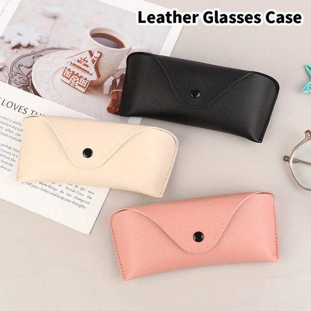 Durable soft Leather Eye Glasses Sunglasses Case for Women Unisex Morandi  color Lightweight Protector Waterproof Box Solid Bag - AliExpress