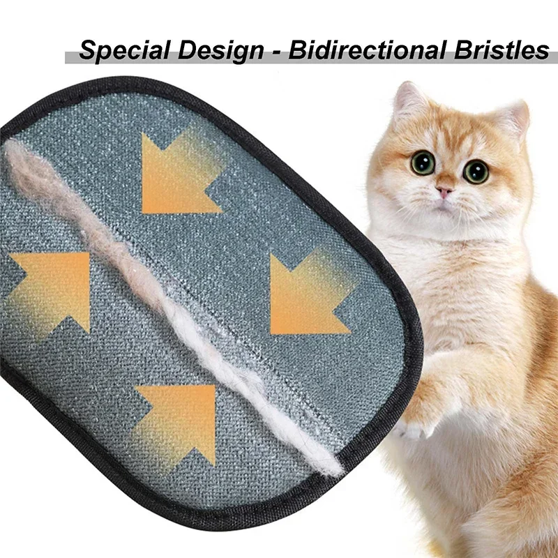 Pet Electrostatic Hair Removal Gloves Dog Cat Hair Removal Brush Gloves Adhesive Carpet Clothing Cleaning Brush