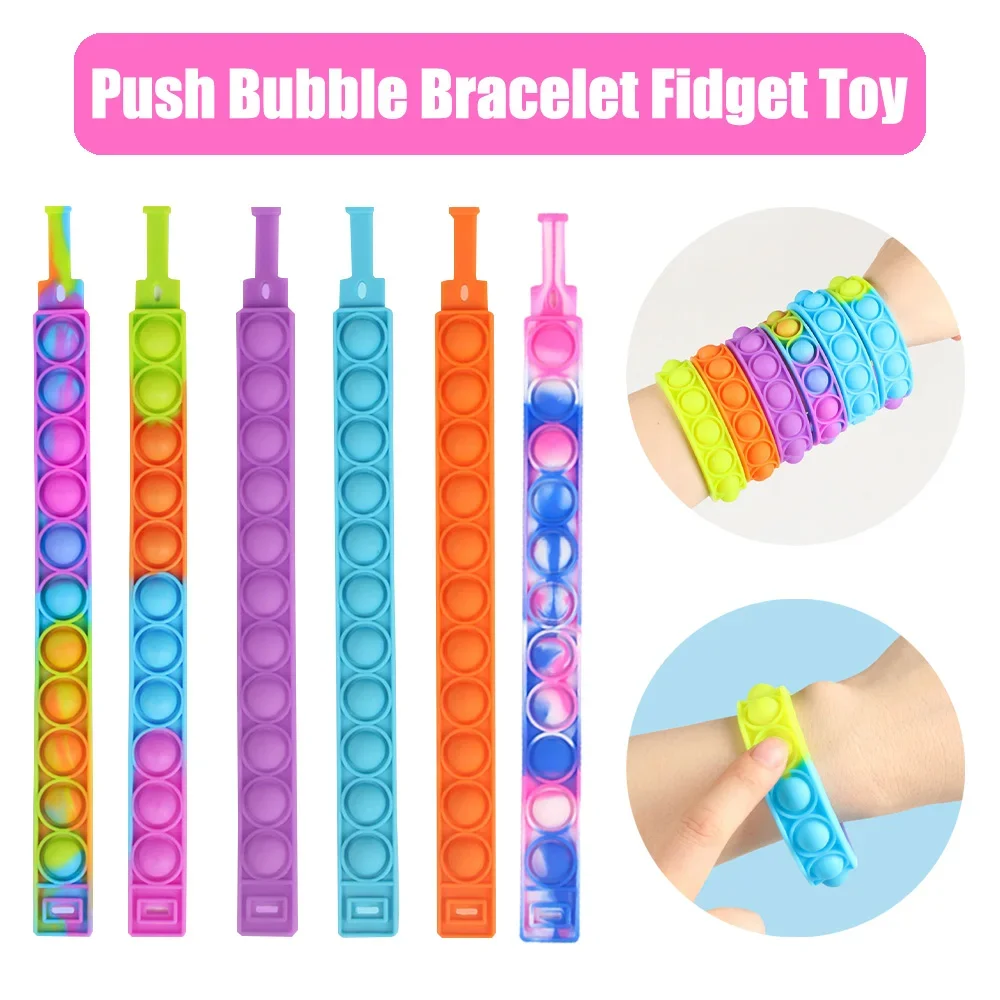 

Decompression Bracelet Press Bubble Photosensitive Color Change Bracelet Puzzle Antistress Toy Child Fidget Toys Free Shipping