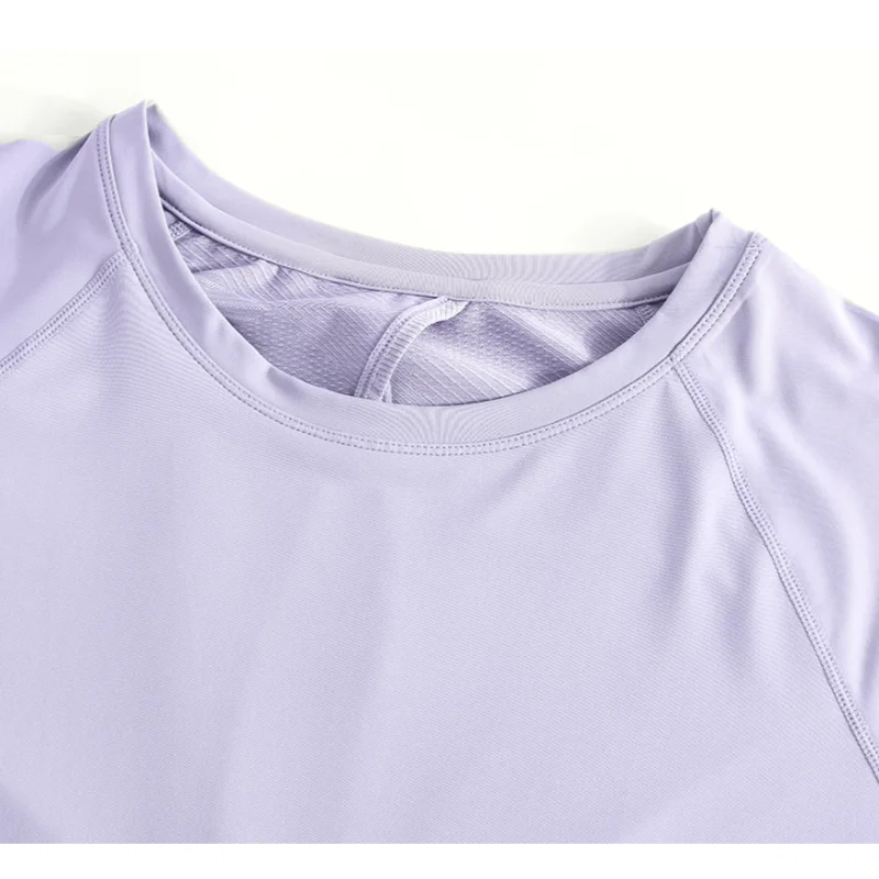 DRUR Summer Open Back Yoga Shirt Short Sleeve Sport Tops With Hollow Back Design Lightweight Quick Dry Running Gym Workout Tee 5