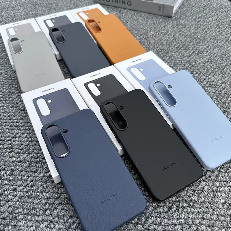 Luxury Leather Back Cover with All-Inclusive Lens Protection for Samsung Galaxy S25 Series