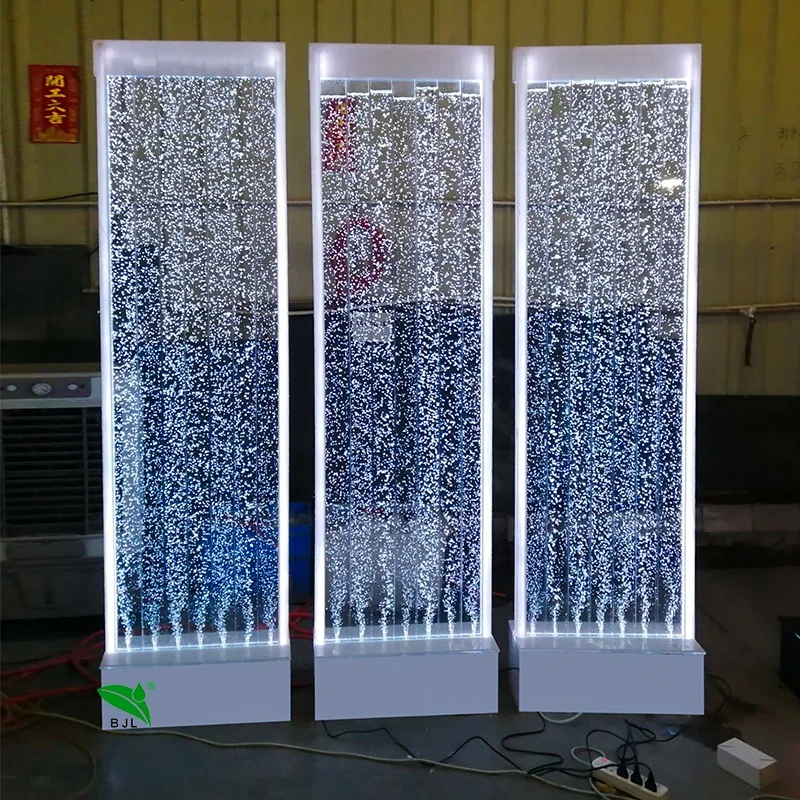 맞춤형 도매 홈 데코 LED 색상 변경 물방울 벽 폭포 분수 룸 디바이더