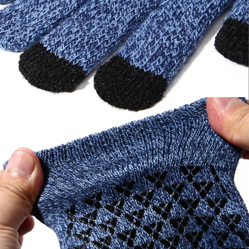 Kid Touchscreenes Gloves Soft & Breathable Winter Warm Mittens Solid Knit Gloves Non slip touches screen gloves for kids winter gloves ski gloves