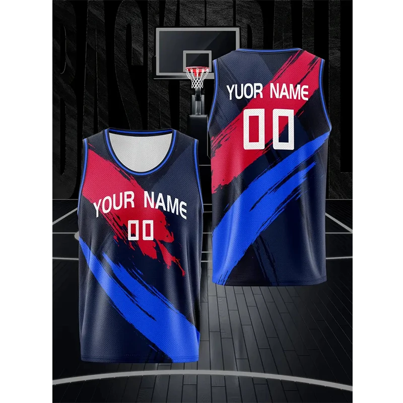 Camisetas de baloncesto DIY, camisetas sin mangas para hombres