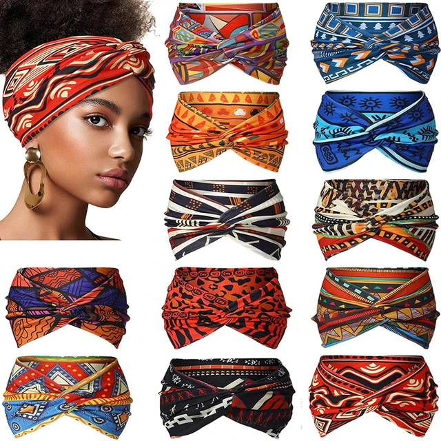 Widening High Strength Bohemian Yoga Sports Headband African Style Headband Yoga Headband For Exercise 6